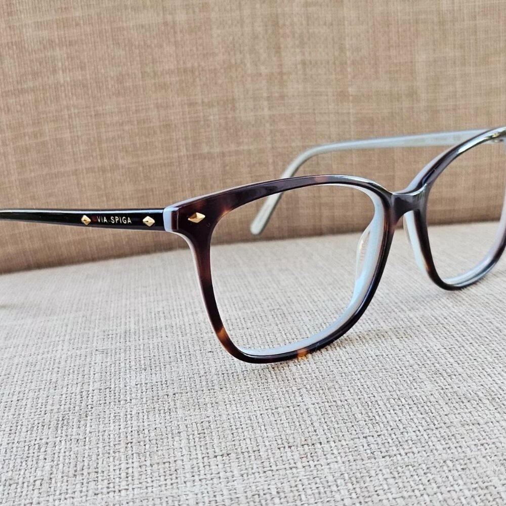 Via Spiga Women Eyeglasses Frame Tortoise/Blue Tone Glasses 55[]16 135 Eye Wear